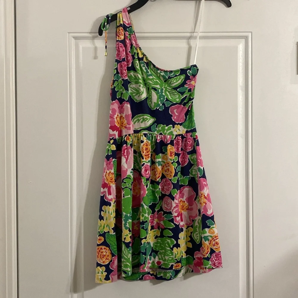 Lilly Pulitzer Pink and Green Floral Dress - Picture 5 of 5